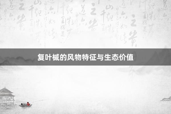 复叶槭的风物特征与生态价值